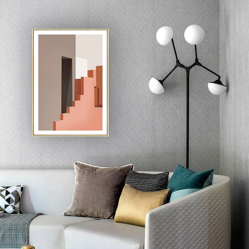 Nordic Still Life Geométrique Art Print pastel Couleur de couleur Texture de mur pour salon