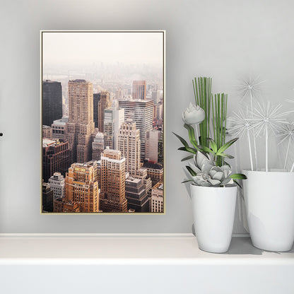 Textured Cityscape Wall Art Print Modern Style Canvas Wall Decoration for Living Room Brown Clearhalo 'Art Gallery' 'Canvas Art' 'Contemporary Art Gallery' 'Modern' Arts' 1616158