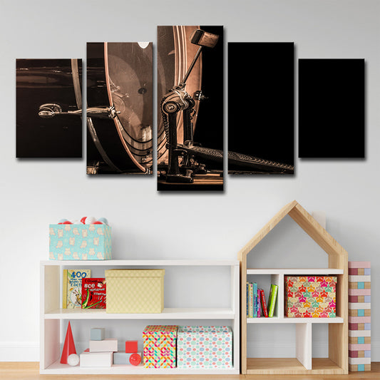 Brown Musical Canvas Wall Art Multi-Piece Contemporary Sitting Room Wall Decoration Clearhalo 'Art Gallery' 'Canvas Art' 'Contemporary Art Gallery' 'Modern' Arts' 1616201