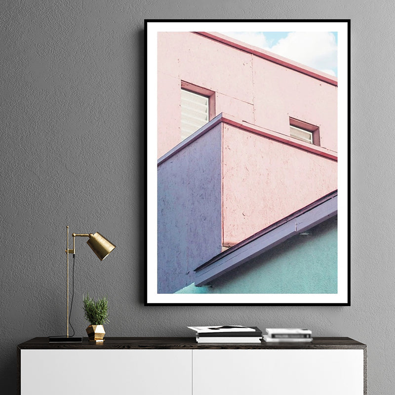 Illustration Balcony Canvas Wall Art for Home Gallery, Light Color, Texture Surface Clearhalo 'Art Gallery' 'Canvas Art' 'Contemporary Art Gallery' 'Modern' Arts' 1616591