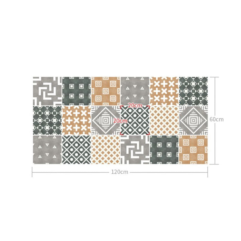 Math Geometry Wallpaper Panels Grey PVC Wall Decor, Peel and Stick, 4' L x 23.5" W Clearhalo 'Modern wall decor' 'Modern' 'Wallpaper' Wall Decor' 1617192