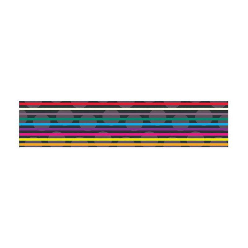 Rainbow Lines Wallpaper Border Modern Peel and Paste Living Room Wall Art, 6.5' L x 4" W Clearhalo 'Modern wall decor' 'Modern' 'Wallpaper' Wall Decor' 1617339