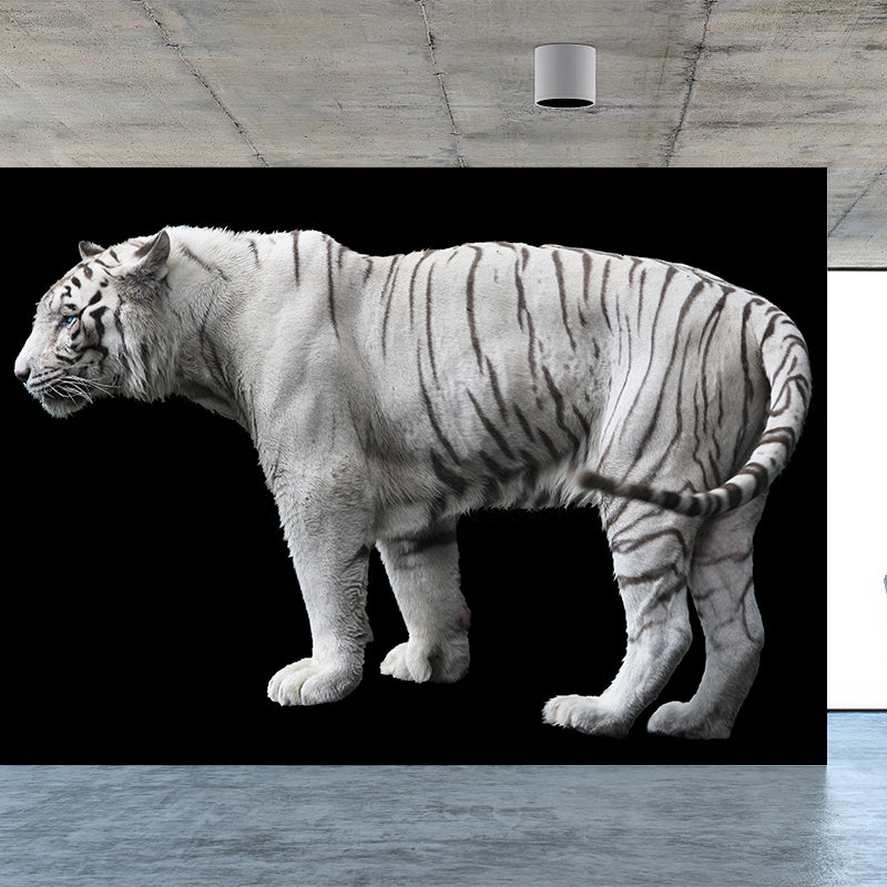 Tiger Wall Mural Modern Decorative Living Room Wall Covering, Custom Size Available Clearhalo 'Wall Decor' 'Wall Mural' 1617931