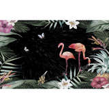 Flamingos and Butterflies Wall Mural Tropical Decorative Living Room Wall Art, Custom Clearhalo 'Wall Decor' 'Wall Mural' 1618023