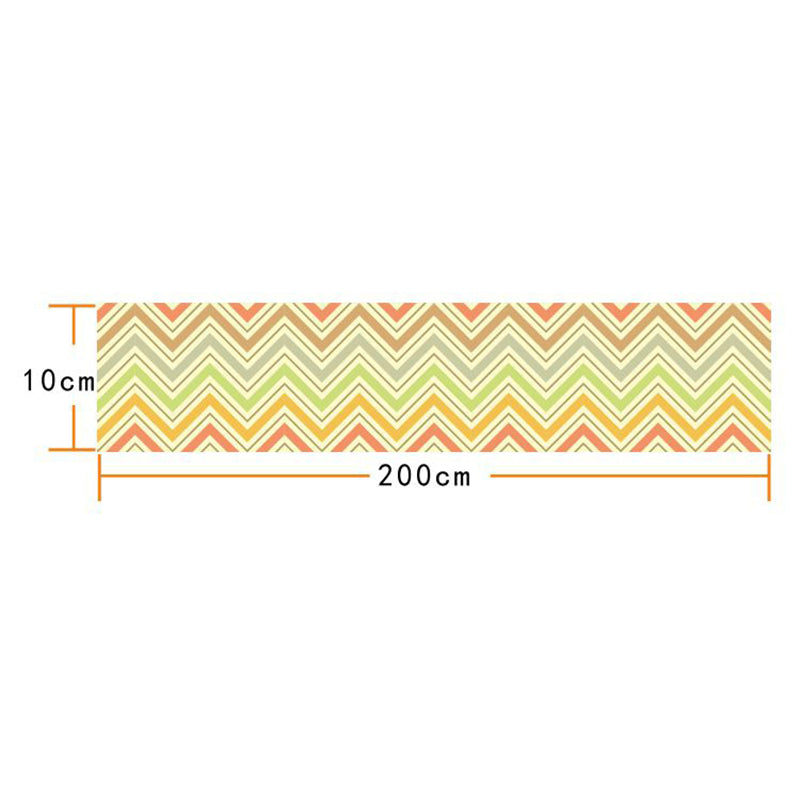 Chevron Pattern Wallpaper Border Yellow PVC Wall Covering, Peel and Paste, 6.5' x 4" Clearhalo 'Modern wall decor' 'Modern' 'Wallpaper' Wall Decor' 1618103