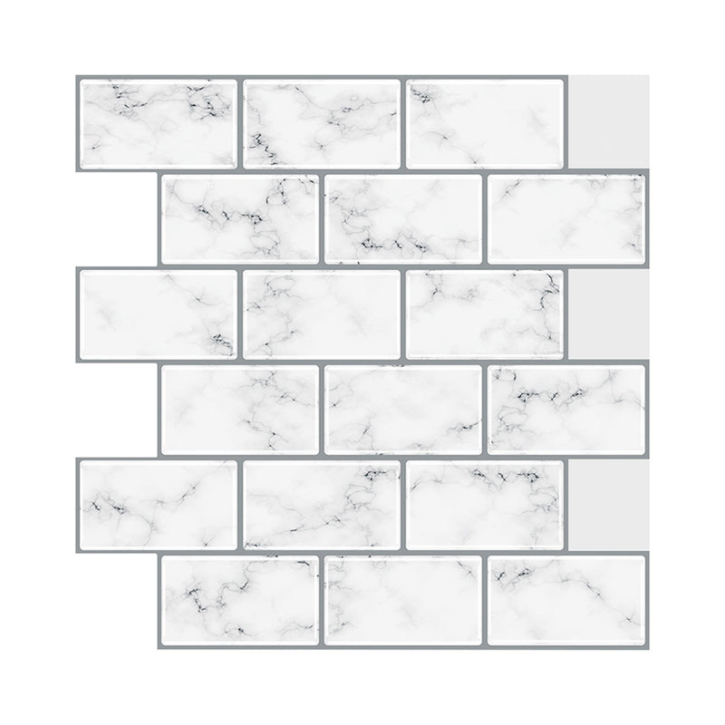 Countryside Marble Brick Wallpapers Grey Self-Adhesive Wall Decor for Kitchen Backsplash Clearhalo 'Country wall decor' 'Rustic' 'Wallpaper' Wall Decor' 1618127