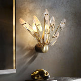 2 Bulbs Sputnik Wall Light Sconce Contemporary Metal Sconce Lighting with Clear Crystal Prism in Brass Finish Clearhalo 'Cast Iron' 'Glass' 'Industrial' 'Modern wall lights' 'Modern' 'Tiffany' 'Traditional wall lights' 'Wall Lamps & Sconces' 'Wall Lights' Lighting' 161858