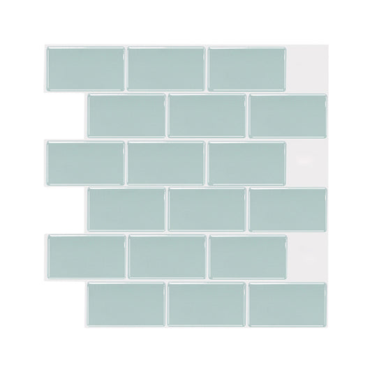 Green Brick Wallpaper Panels Pick Up Sticks Wall Covering for Kitchen Backsplash Clearhalo 'Country wall decor' 'Rustic' 'Wallpaper' Wall Decor' 1618726