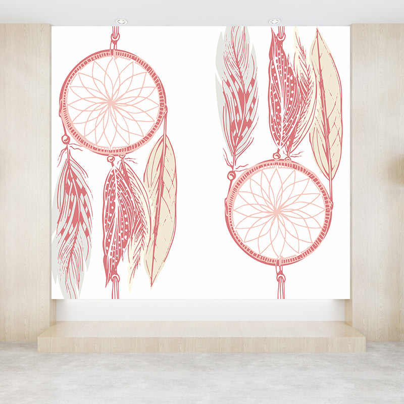 Stain-Proof Dreamcatcher Wall Mural Non-Woven Texture Modern Wall Decor for Girls Room Clearhalo 'Wall Decor' 'Wall Mural' 1619113