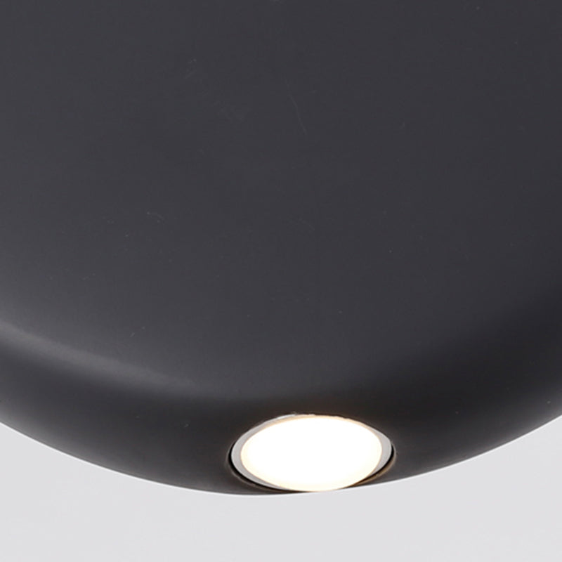 Black/Grey/Green Round Suspension Pendant Nordic LED Resin Hanging Lamp in Warm/White Light, 6"/8.5/12"W Clearhalo 'Ceiling Lights' 'Modern Pendants' 'Modern' 'Pendant Lights' 'Pendants' Lighting' 162192