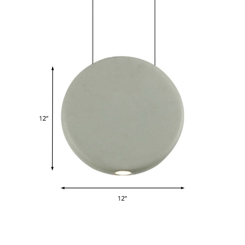 Black/Grey/Green Round Suspension Pendant Nordic LED Resin Hanging Lamp in Warm/White Light, 6"/8.5/12"W Clearhalo 'Ceiling Lights' 'Modern Pendants' 'Modern' 'Pendant Lights' 'Pendants' Lighting' 162199