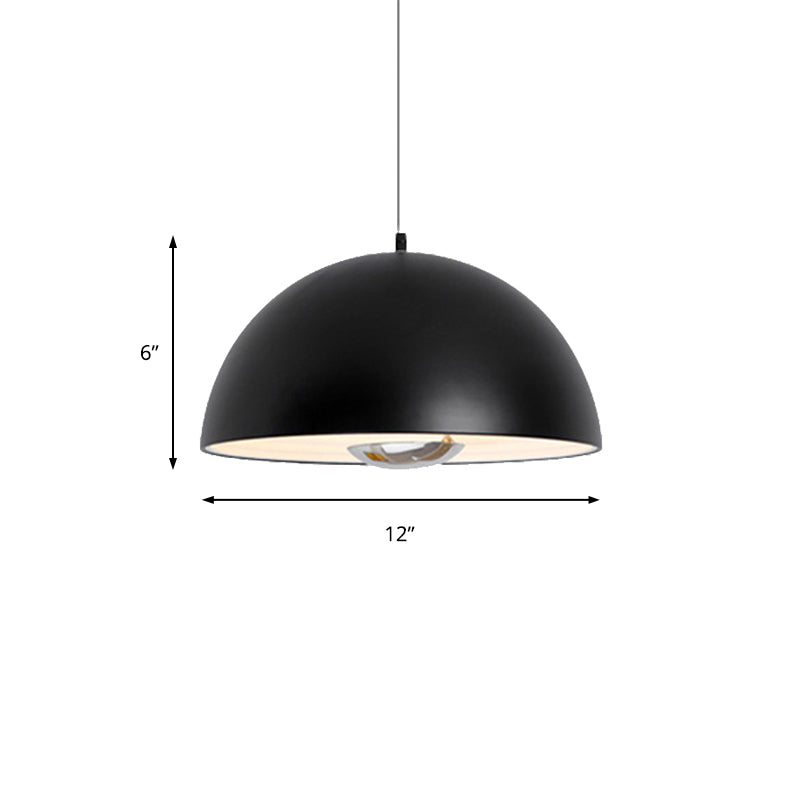 Nordic Dome Hanging Lamp Metal 1/2/3 Heads White/Black/Rose Gold Pendant Light Fixture for Dining Room, 12"/16"/19.5" Wide Clearhalo 'Ceiling Lights' 'Modern Pendants' 'Modern' 'Pendant Lights' 'Pendants' Lighting' 162298