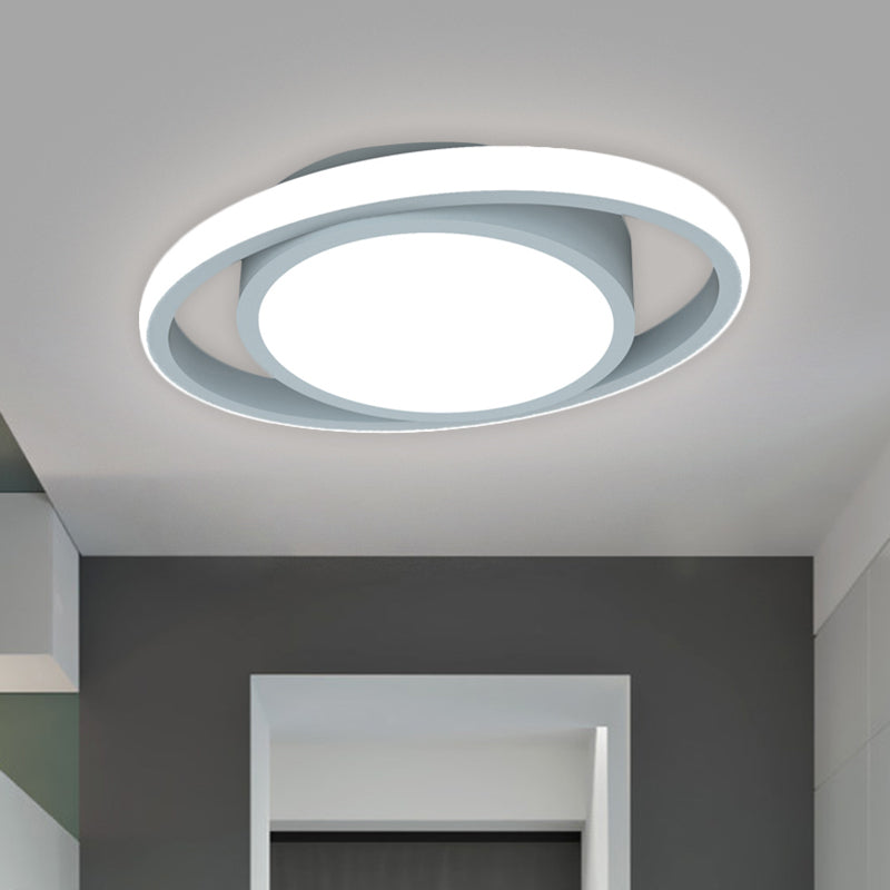 Drum and Circle Balcony Flush Mount Metal LED Contemporary Ceiling Mounted Fixture in Black/Gray/Gold (The customization will be 7 days) Clearhalo 'Ceiling Lights' 'Close To Ceiling Lights' 'Close to ceiling' 'Flush mount' Lighting' 1623472