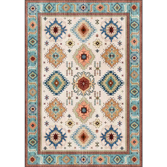 Vintage Tribal Print Rug Light Blue Americana Rug Polyester Machine Washable Anti-Slip Backing Carpet for Bedroom Clearhalo 'Area Rug' 'Rugs' 'Southwestern' Rug' 1624506