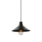 Metal Conic Hanging Ceiling Light Retro Stylish 1 light Dining Table Ceiling Light in Black Finish Clearhalo 'Ceiling Lights' 'Modern Pendants' 'Modern' 'Pendant Lights' 'Pendants' Lighting' 162466