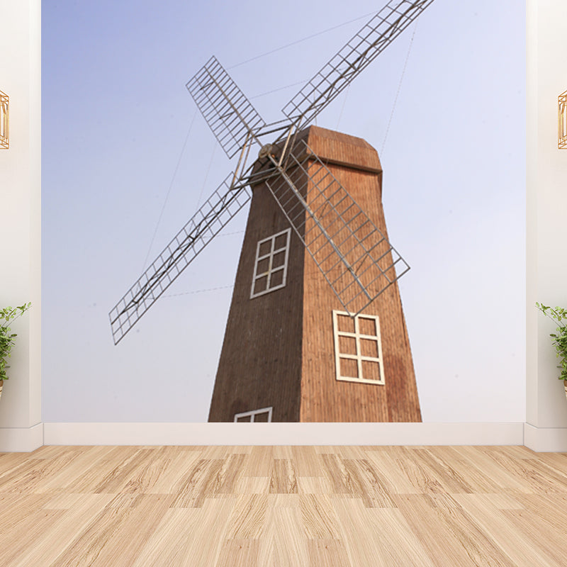 Whole Windmill Mural Wallpaper for Wall Decor Contemporary Girls Room Wall Covering Clearhalo 'Wall Decor' 'Wall Mural' 1627050