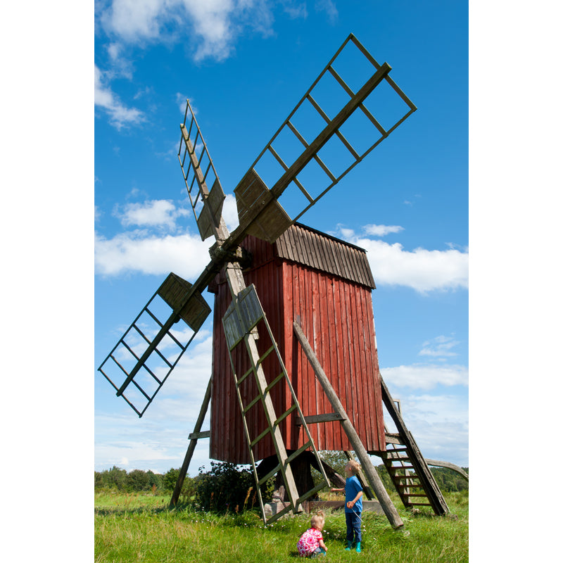 Whole Windmill Mural Wallpaper for Wall Decor Contemporary Girls Room Wall Covering Clearhalo 'Wall Decor' 'Wall Mural' 1627056