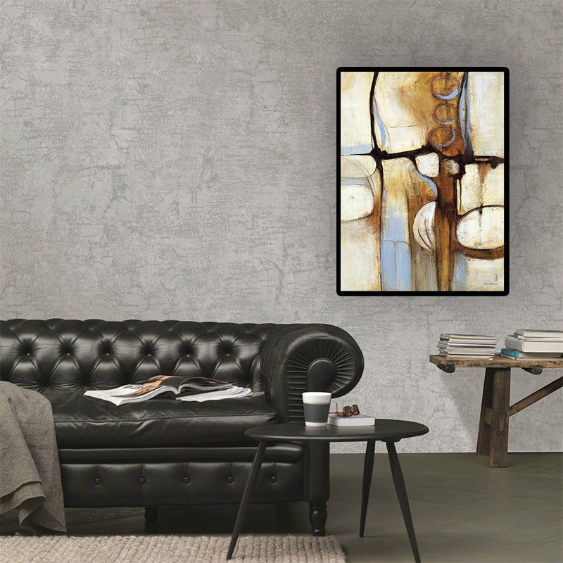 Modern Wall Art Brown and Blue Abstract Pattern Canvas Print for Sitting Room Clearhalo 'Art Gallery' 'Canvas Art' 'Contemporary Art Gallery' 'Modern' Arts' 1628724