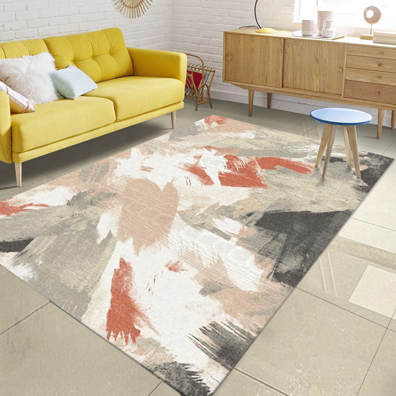 Nordic Modern Rug in Grey Abstract Painting Pattern Rug Polyester Pet Friendly Carpet for Home Decoration Grey Clearhalo 'Area Rug' 'Modern' 'Rugs' Rug' 1634380