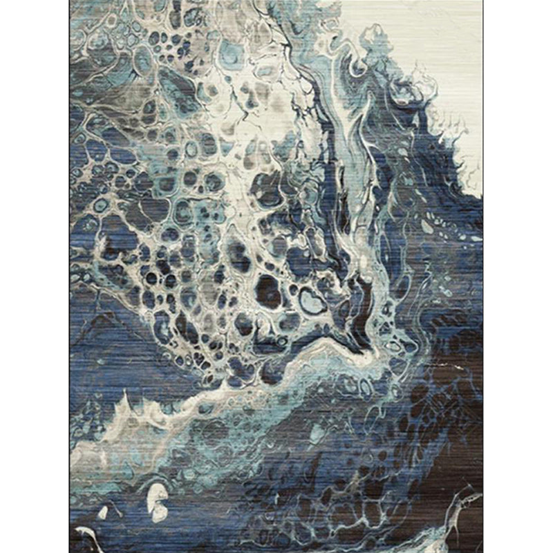 Casual Modern Rug in Blue Abstract Spray Pattern Rug Polyester Washable Carpet for Home Decoration Clearhalo 'Area Rug' 'Modern' 'Rugs' Rug' 1634389