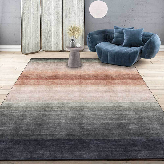 Novelty Modern Rug in Grey Abstract Ombre Stripe Pattern Rug Polyester Washable Carpet for Home Decoration Clearhalo 'Area Rug' 'Modern' 'Rugs' Rug' 1634808