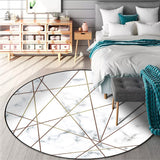 Modern Living Room Rug in White Geometric Marble Line Print Rug Polyester Machine Washable Area Rug Clearhalo 'Area Rug' 'Modern' 'Rugs' Rug' 1635205