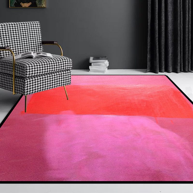 Red and Yellow Bedroom Rug Modern Abstract Painting Pattern Area Rug Polyester Washable Stain-Resistant Carpet Clearhalo 'Area Rug' 'Modern' 'Rugs' Rug' 1635229