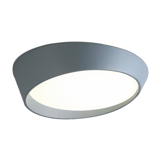 Nordic Round Ceiling Light Fixture Acrylic LED Bedroom Flush Mount Lamp in White/Grey/Green, 16"/19.5" Dia Clearhalo 'Ceiling Lights' 'Close To Ceiling Lights' 'Close to ceiling' 'Flush mount' Lighting' 163543