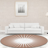 Funky Radial Pattern Rug Brown and Yellow Modern Rug Polyester Washable Non-Slip Backing Area Rug for Living Room Clearhalo 'Area Rug' 'Modern' 'Rugs' Rug' 1635641