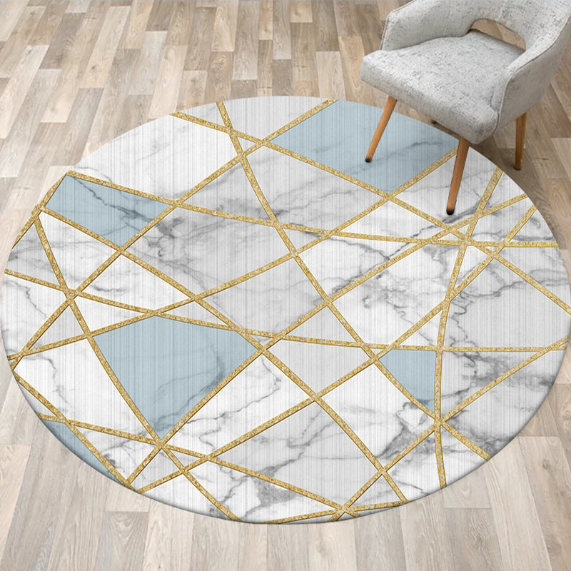 Stylish Geometric Pattern Rug White and Pink Nordic Rug Polyester Washable Non-Slip Backing Area Rug for Living Room Clearhalo 'Area Rug' 'Modern' 'Rugs' Rug' 1635817