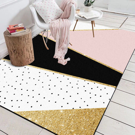 Scandinavian Modern Rug Colorful Colorblock Geometry Pattern Rug Polyester Anti-Slip Carpet for Home Decoration Clearhalo 'Area Rug' 'Modern' 'Rugs' Rug' 1636111