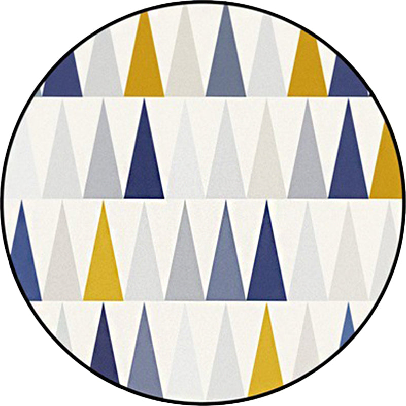 Ivory Bedroom Rug Modern Geometric Triangle Pattern Area Rug Polyester Anti-Slip Backing Carpet Clearhalo 'Area Rug' 'Modern' 'Rugs' Rug' 1636136