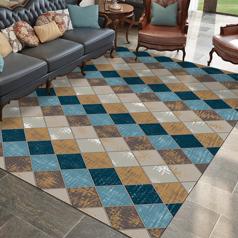 Colorful Bedroom Rug Modern Geometric Diamond Pattern Area Rug Polyester Stain-Resistant Carpet Clearhalo 'Area Rug' 'Modern' 'Rugs' Rug' 1636151