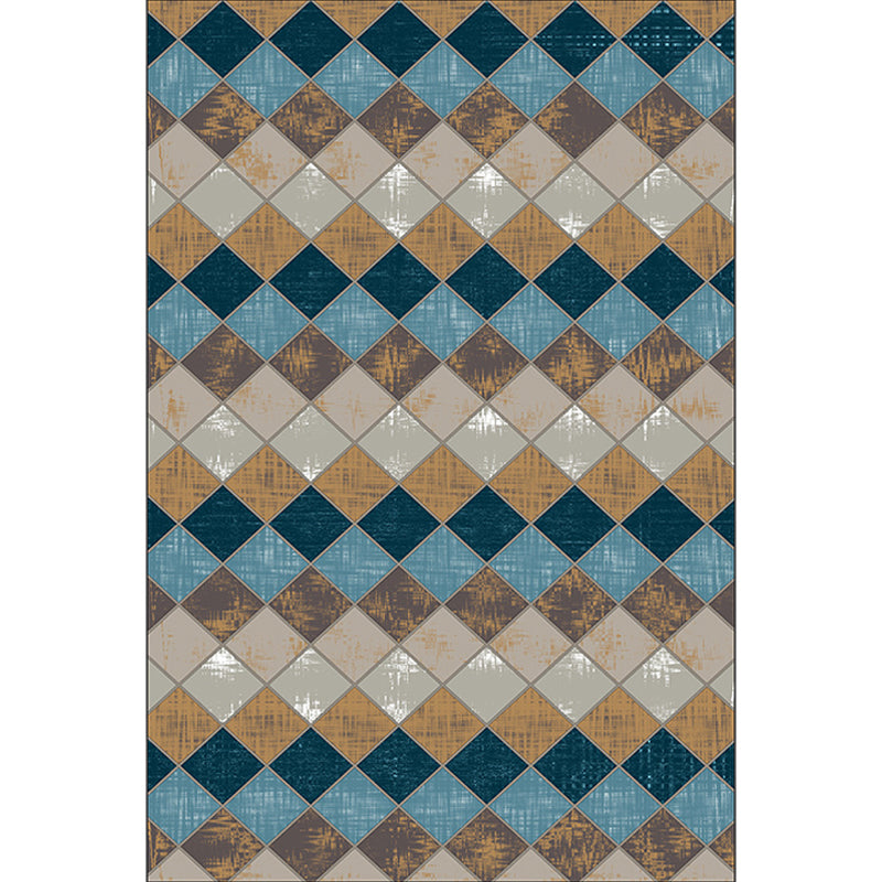 Colorful Bedroom Rug Modern Geometric Diamond Pattern Area Rug Polyester Stain-Resistant Carpet Clearhalo 'Area Rug' 'Modern' 'Rugs' Rug' 1636152