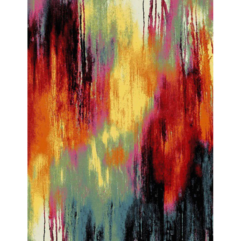 Colorful Bedroom Rug Modern Abstract Painting Pattern Area Rug Polyester Anti-Slip Backing Carpet Clearhalo 'Area Rug' 'Modern' 'Rugs' Rug' 1636469