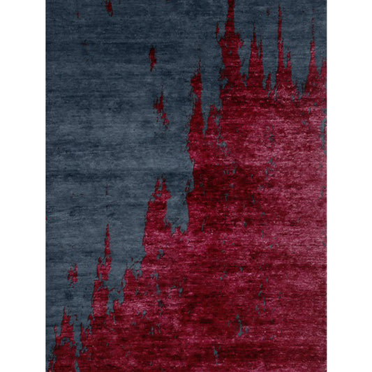 Contemporary Modern Rug in Red and Blue Abstract Pattern Rug Polyester Machine Washable Carpet for Home Decoration Clearhalo 'Area Rug' 'Modern' 'Rugs' Rug' 1636477