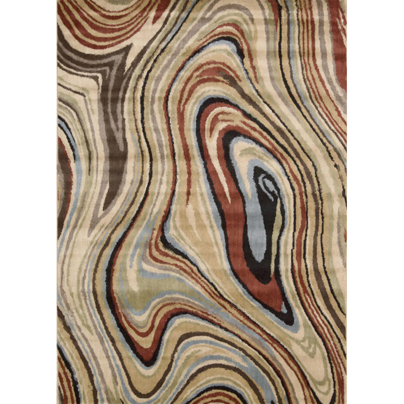 Scandinavian Modern Rug in Brown Abstract Twisted Line Pattern Rug Polyester Washable Carpet for Home Decoration Clearhalo 'Area Rug' 'Modern' 'Rugs' Rug' 1636485