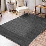 Stylish Solid Color Rug Blue and Orange Casual Rug Synthetic Washable Anti-Slip Backing Area Rug for Living Room Black Clearhalo 'Area Rug' 'Casual' 'Rugs' Rug' 1636542