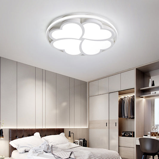 Heart-Shaped Flush Mount Light Simple Acrylic LED Bedroom Ceiling Lamp in White Light White Clearhalo 'Ceiling Lights' 'Close To Ceiling Lights' 'Close to ceiling' 'Flush mount' Lighting' 163657