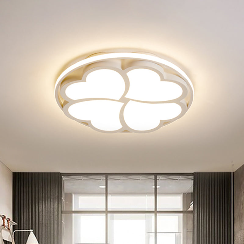 Heart-Shaped Flush Mount Light Simple Acrylic LED Bedroom Ceiling Lamp in White Light Clearhalo 'Ceiling Lights' 'Close To Ceiling Lights' 'Close to ceiling' 'Flush mount' Lighting' 163658