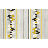 Grey Bedroom Rug Modern Geometry Diamond Stripe Pattern Area Rug Polyester Washable Pet Friendly Carpet Clearhalo 'Area Rug' 'Modern' 'Rugs' Rug' 1636758