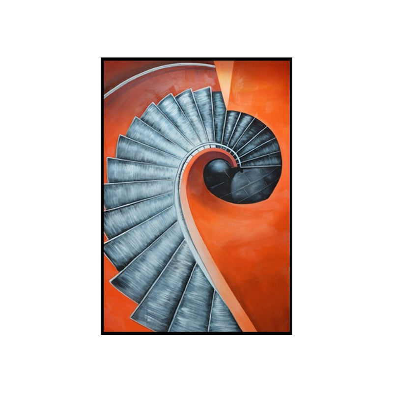 Architecture art architecture art de l'escalier en spirale orange nordique