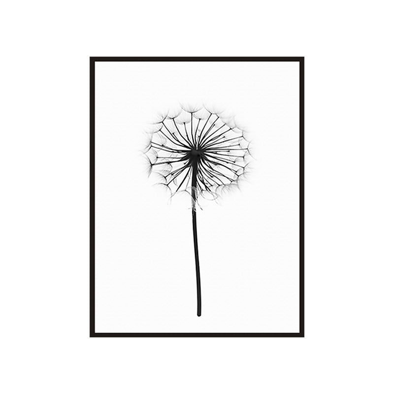 Scandinavian Style Dandelion Print Canvas White Natural Botanical Wall Art Decor Clearhalo 'Arts' 'Canvas Art' 1639202