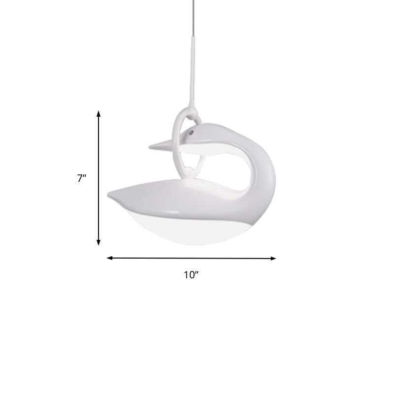 Brown/Gold/White Swan Hanging Light Fixture Post Modern Acrylic Shade LED Ceiling Light, Third Gear Light Clearhalo 'Ceiling Lights' 'Modern Pendants' 'Modern' 'Pendant Lights' 'Pendants' Lighting' 163988