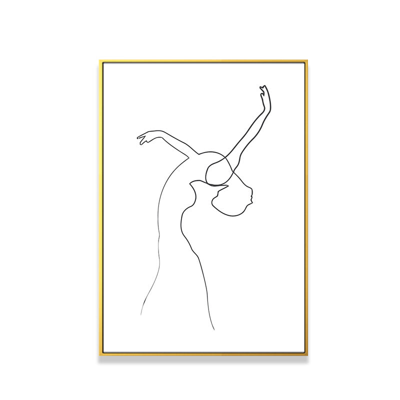 Dancing Girl Portrait Painting for Girls Bedroom en blanc, plusieurs tailles disponibles