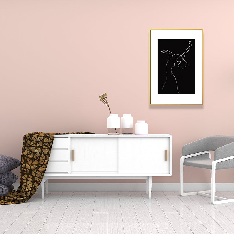 Dancing Girl Portrait Painting for Girls Bedroom en blanc, plusieurs tailles disponibles