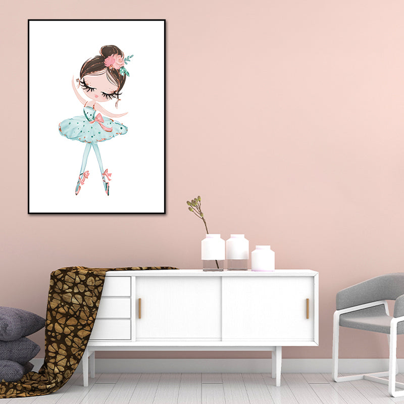 Ballerina nursery wall art fashion in pink and white. Girls room decor.