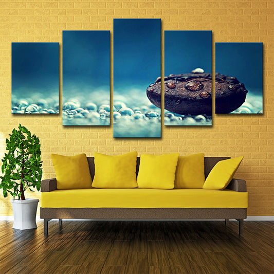 Serenity Cobblestone Wall Art for Dining Room Still Life Wall Decor in Blue Blue Clearhalo 'Art Gallery' 'Canvas Art' 'Contemporary Art Gallery' 'Modern' Arts' 1640150