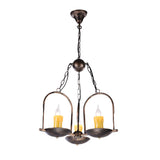 Aged Brass Metal Hanging Light Two-bulb Vintage Candle Chandeliers for Coffee Shop Clearhalo 'Ceiling Lights' 'Chandeliers' Lighting' options 164022