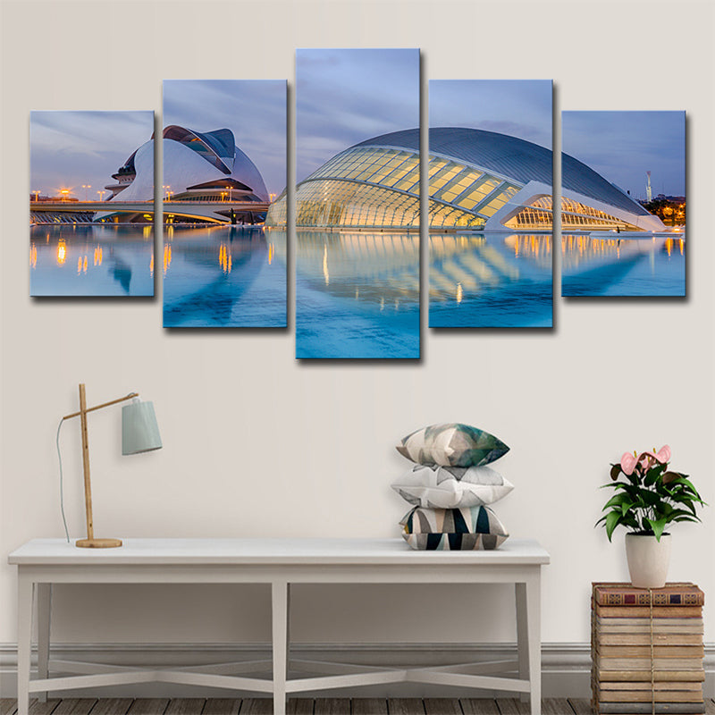 Global Inspirado Wall Art Blue Sydney Opera House en Early Night View Decoración de pared